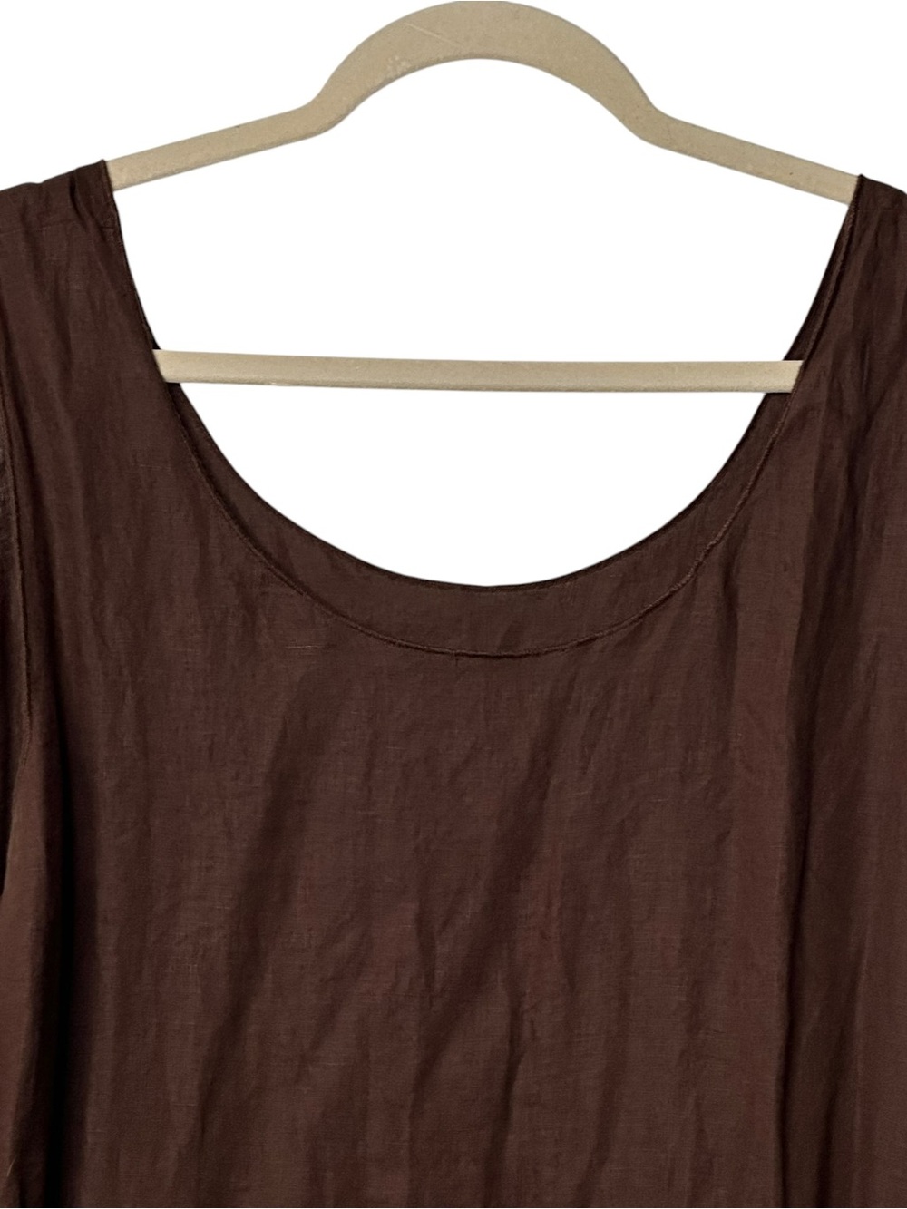 Eileen Fisher Brown Sleeveless Maxi Dress - Classic Everyday Style - Picture 3 of 10